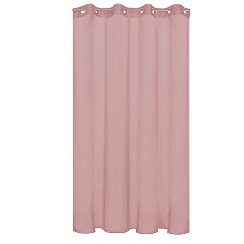 amp-artshop Ösenschal Vorhang Transparent Voile 1 x ca. 140x245 cm Rosa - Ösen, Schlaufe oder Uband - Farbe wahlbar 895042 von amp-artshop