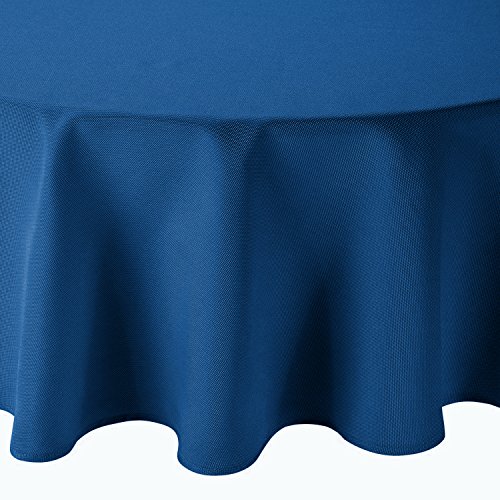 amp-artshop Tafeldecke Brilliant Leinenoptik Oval 160x220 cm Blau - Farbe wählbar mit Fleckschutz - (Br_O160x220Blau) von amp-artshop