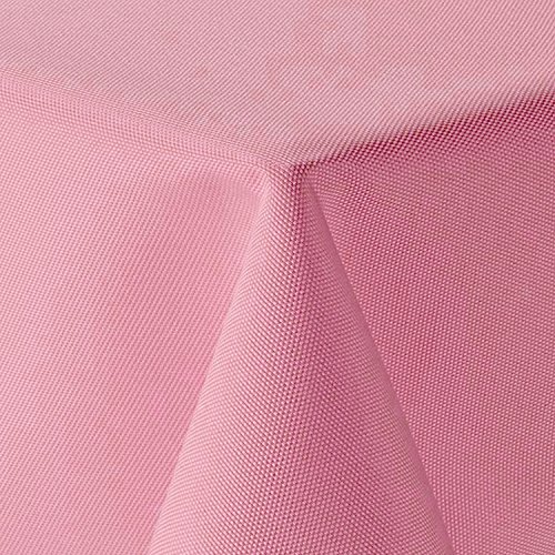 amp-artshop Tischdecke Leinen Optik Eckig 130x300 cm Rosa Hell Pink - Farbe, Form & Größe wählbar mit Lotus Effekt - (E130x300Rosa) von amp-artshop