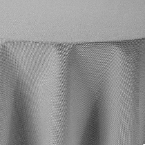 amp-artshop Tischdecke Leinen Optik Oval 135x180 cm Hellgrau - Farbe, Form & Größe wählbar mit Lotus Effekt - (O135x180HGrau) von amp-artshop
