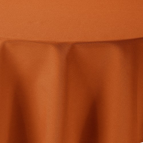 amp-artshop Tischdecke Leinen Optik Rund 140 cm Orange - Farbe, Form & Größe wählbar mit Lotus Effekt - (R140Orange) von amp-artshop