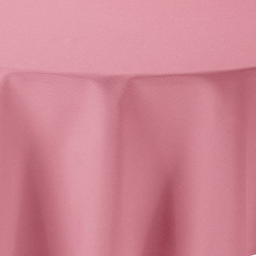 amp-artshop Tischdecke Leinen Optik Rund 160 cm Rosa Hell Pink - Farbe, Form & Größe wählbar mit Lotus Effekt - (R160Rosa) von amp-artshop