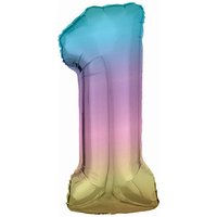 amscan® Folienballon Zahl 1 regenbogen, 1 St. von amscan®