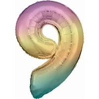 amscan® Folienballon Zahl 9 regenbogen, 1 St. von amscan®
