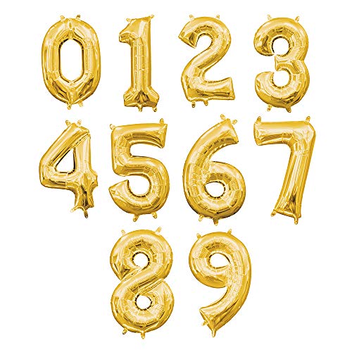 16In: '1' Gold von amscan