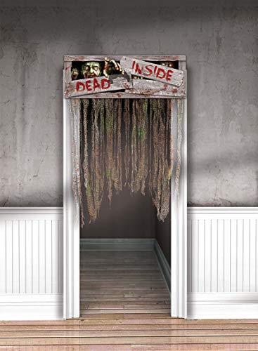 Amscan 240996-55 - Türvorhang Dead Inside, Größe 137,1 x 96,5 cm, Textil, Hängedekoration, Gruselhaus, Halloween Amscan 240996-55 - Türvorhang Dead Inside, Größe 137,1 x 96,5 cm, Textil, Hängedekoration, Gruselhaus, Halloween von amscan