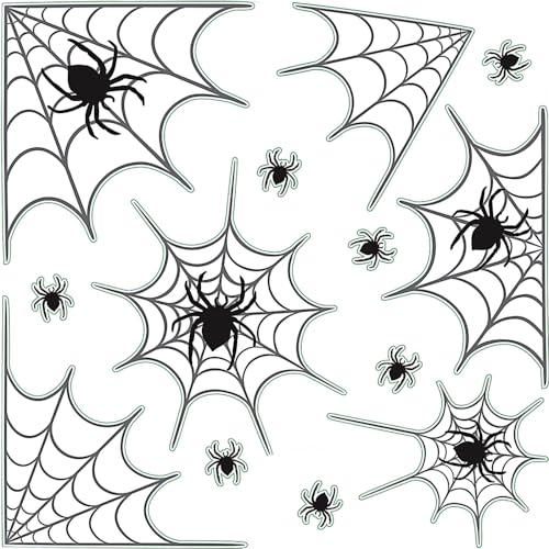 Vinyl Spider Web Window Decorations 43cm x 30.4cm von amscan