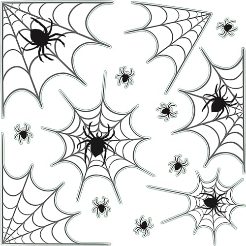 Vinyl-Spinnennetz-Fensterdekoration, 43 x 30,4 cm von amscan