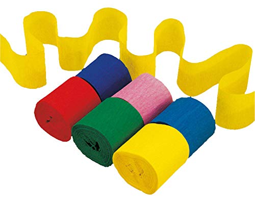 Amscan 4001 - 6 Kreppbänder, farblich sortiert, 5 x 1000 cm, Basteln von amscan