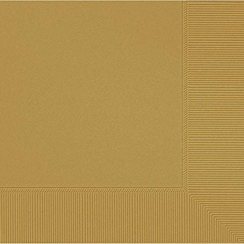 Amscan 51220-109 - Servietten Gold, 20 Stück, 33 x 33 cm, Happy Birthday, Geburtstag, Party von amscan