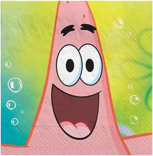 Amscan 512627-66 - Servietten SpongeBob - 16 Stk. - 33 x 33 cm von amscan