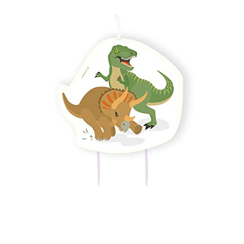 Amscan 9903981 - Geburtstagskerze Happy Dinosaurier, Geburtstag, Dekoration von amscan