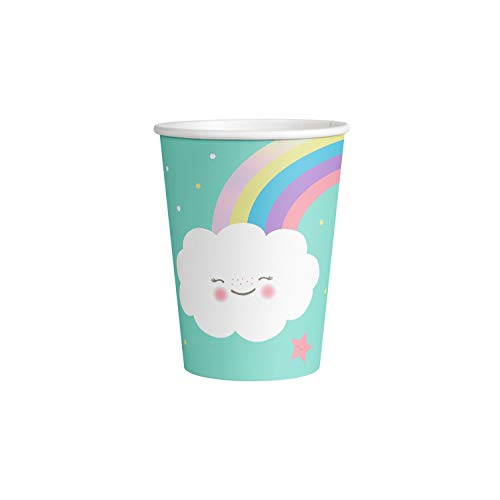 Amscan 9904301 - Becher Rainbow and Cloud, 8 Stück, Papier, 250 ml, Pappbecher, Einwegbecher Amscan 9904301 - Becher Rainbow and Cloud, 8 Stück, Papier, 250 ml, Pappbecher, Einwegbecher von amscan