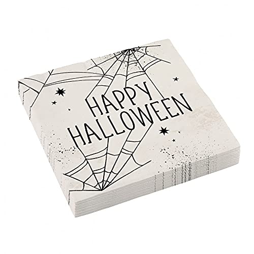 Amscan 9911670 - Servietten Happy Halloween Spinnennetz - 16 Stück - 33 x 33 cm von amscan