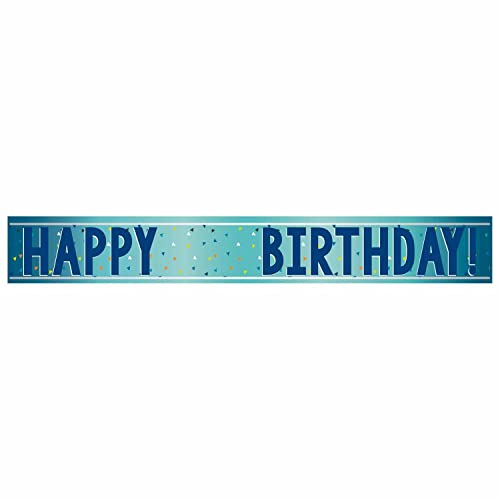 Amscan 9912127 Happy Birthday Aaa Blau Banner von amscan