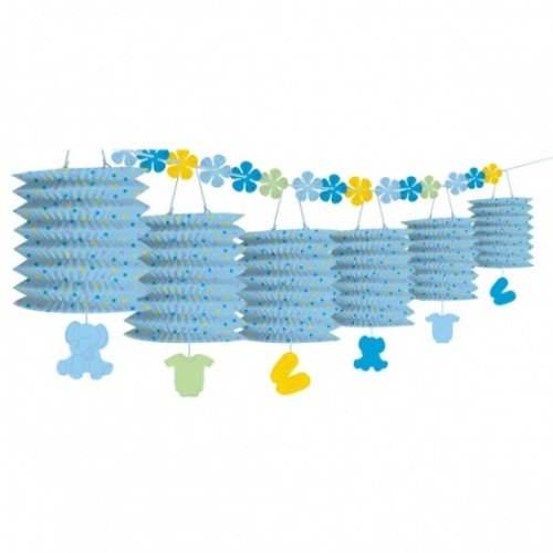 Amscan International blau Laterne Girlande mit Blumen Amscan International blau Laterne Girlande mit Blumen von amscan