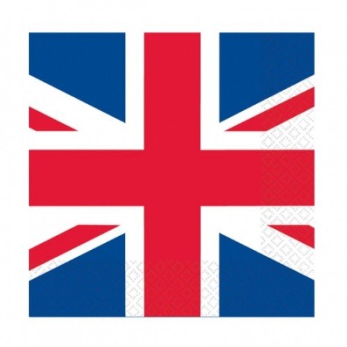 Amscan PPP Serviette mit britischer Flagge, 33 cm von amscan