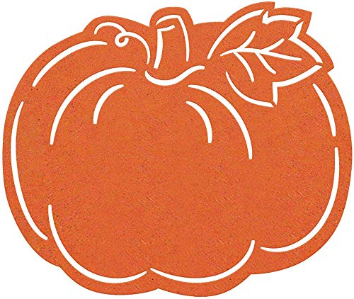 Filz-Tischset in leuchtendem Orange, 35,6 x 42,2 cm, perfekt für Thanksgiving, Herbstfeiern und Halloween (1 Stück) von amscan