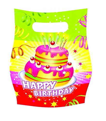 Party-Tüten: Geschenktüten "Happy Birthday", 6er-Pack von amscan