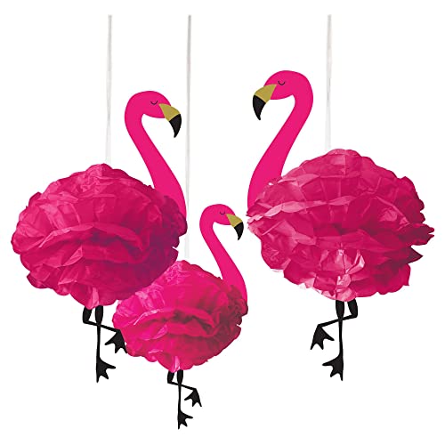 DECO FLUFFY FLAMINGO von amscan