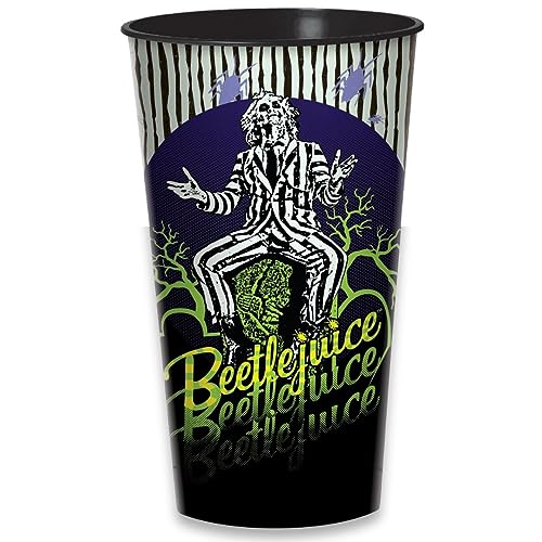 amscan 420216 - Halloween Beetlejuice Wiederverwendbarer Kunststoffbecher – 946 ml von amscan