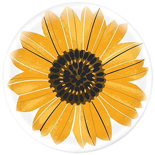 amscan 430962 Sonnenblume bedruckte Melamin-Teller, 33cm | Gelb | 1 Stück von amscan