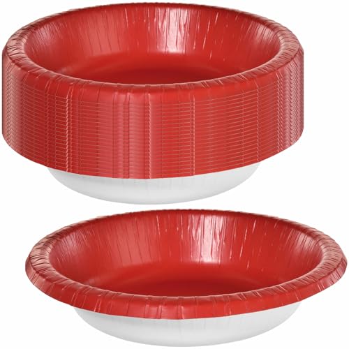amscan 43134.4 Papierschalen - 590 ml | Apfelrot | 20 Stück Schalen von amscan