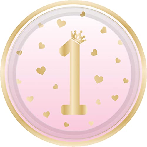 amscan 8 Teller * 1. Geburtstag * zum ersten Geburtstag eines Mädchen | USA-Serie: Pink Ombre | Erster Kindergeburtstag Pappteller Partyteller amscan 8 Teller * 1. Geburtstag * zum ersten Geburtstag eines Mädchen | USA-Serie: Pink Ombre | Erster Kindergeburtstag Pappteller Partyteller von amscan