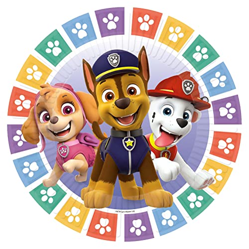 amscan 8 Teller Paw Patrol 2022 rund Papier, Mehrfarbig, One Size von amscan