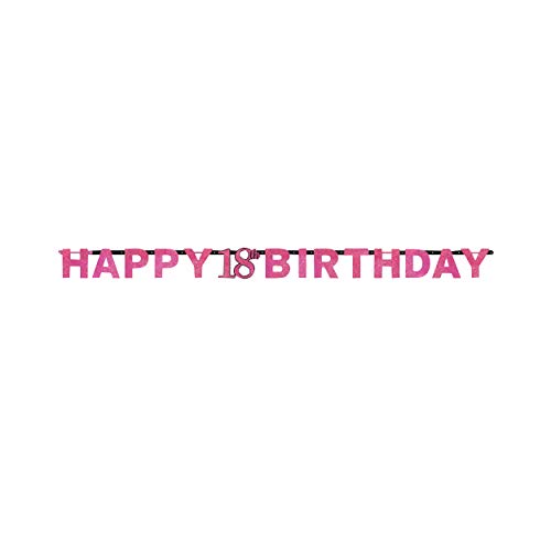 amscan 9900576 2,13 m Celebration Happy 18th Birthday Prismatischer Buchstabe Banner von amscan