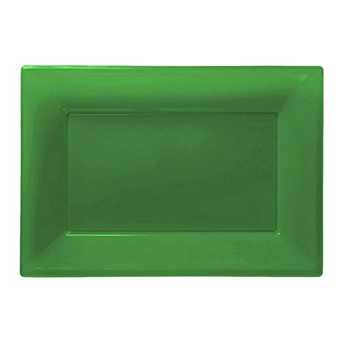 3 Plas Platters- Festive Green von amscan