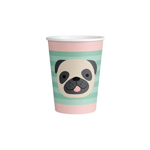 amscan 9906543-66 8 Becher Hello Pets Papier 250 ml von amscan
