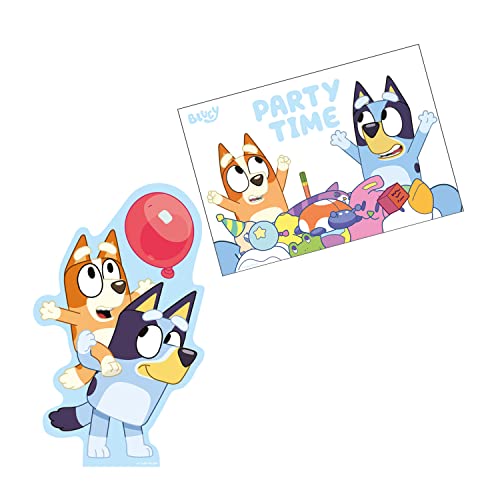 Bluey Diecut Invite & Envelope von amscan