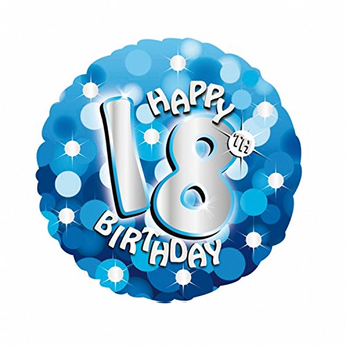 Blue Sparkle Party Happy Birthday 18th Standard Foil Balloons S40 von amscan