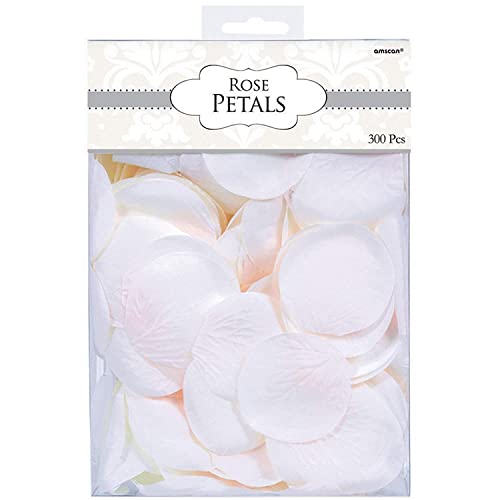Amscan International Rosenblüten-Konfetti, Stoff, Weiß von amscan