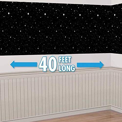 (PKT) Hollywood G&G Starry Night Room Scene Setter Roll 1.2m x 12.5m - Glitz & Glam von amscan