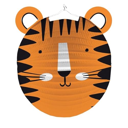 amscan - Lantern Formshaped Tiger, 9911637, Orange von amscan