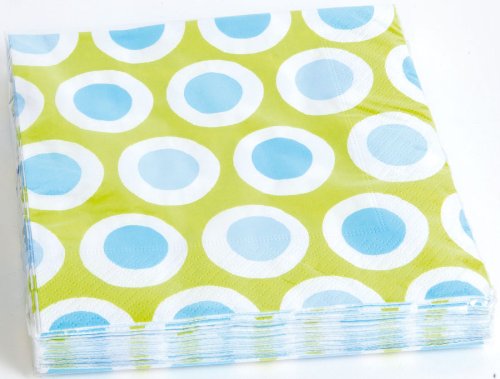 amscan Servietten: Party-Servietten »Curl Green«, 33 x 33 cm, 20 Stück von amscan