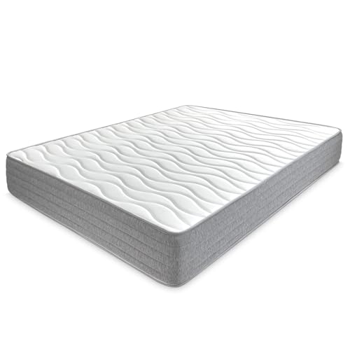 amuéblate online - Matratze 160 x 190 cm, viskoelastisch, Aris mit Winter-/Sommerseite, ergonomisch, optimaler Komfort und Härte, hygienisch und atmungsaktiv, Dicke 25 cm von amuéblate online