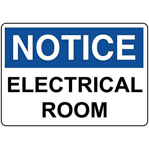 amusFlynnel Warnschild, Hinweisschild, elektrisches Raum, Straßenschild, Geschäftsschild, 20,3 x 30,5 cm, Aluminium-Blech von amusFlynnel