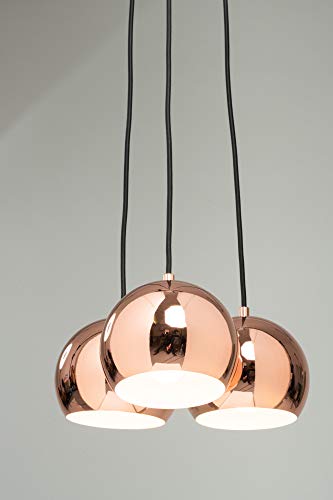 anTes interieur Hängeleuchte Balls kupfer mit 3 x LED-Leuchtmittel (Mehrflammig Pendelleuchte Hängelampe Deckenlampe Pendellampe Deckenleuchte) von anTes interieur