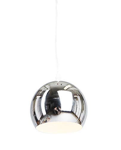 anTes interieur Kleine Hängeleuchte Trias Uno chrom 15 cm Ø/optimal für Bartresen oder Flur (Pendelleuchte Hängelampe Deckenlampe Pendellampe Deckenleuchte) von anTes interieur