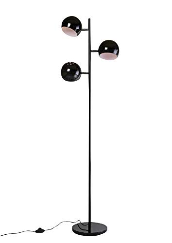 anTes interieur Stehleuchte Orbis schwarz inkl. 3 x LED-Leuchtmittel/Retro-Look/Metall/mehrflammig (Stehlampe Standlampe Standleuchte) von anTes interieur
