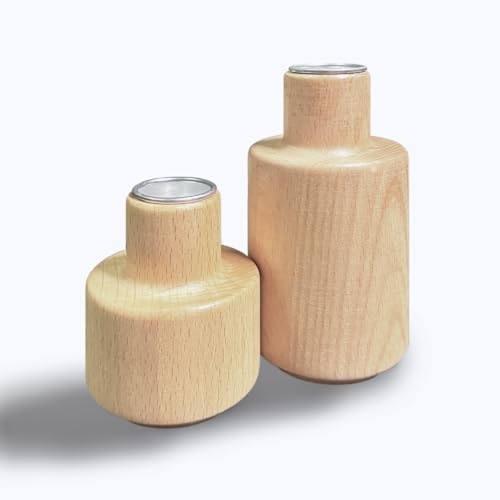anaan Swell Stabkerzenhalter aus Holz 2er Set im modernen Vasen Design Kerzenständer Stabkerzenständer Weihnachten Geschenk anaan Swell Stabkerzenhalter aus Holz 2er Set im modernen Vasen Design Kerzenständer Stabkerzenständer Weihnachten Geschenk von anaan