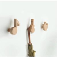 Anaan Noti Wandhaken Kinder Aus Holz 3Er Set Kleiderhaken Für Kinderzimmer Garderobenhaken Zur Wandmontage Garderobe Jacken von anaanshop