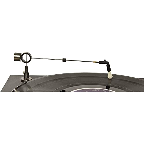 Trocken-Reinigungsarm für Schallplatten mit Ziegenhaar-/Carbonbürste von analogis