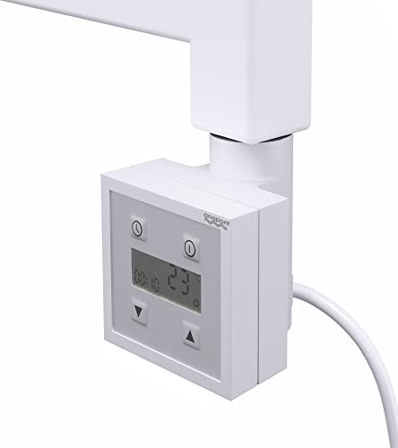 anapont Heizstab Heizpatrone Heizelement für Heizkörper Handtuchheizkörper und Badheizkörper, Handtuchtrockner mit Thermostat elektronischer Temperaturregler, Fernbedienung (weiß 600 Watt, KTX-3) von anapont