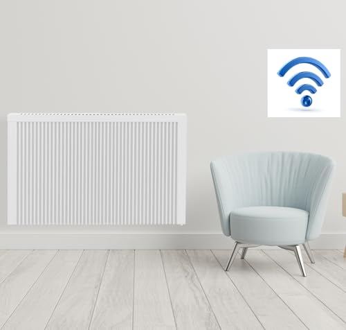 anapont Premium Elektroheizung mit W-Lan Appsteuerung - Elektroheizkörper mit Speicherstein Schamotte - mit Thermostat - energiesparend - Made in Germany (Ana-smart Wifi/W-lan, 1950 Watt 630h x 980b) von anapont