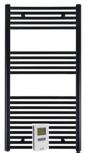 anapont elektrischer Badheizkörper - 1175x600 schwarz - Fernbedienung mit Timer-Funktion - Handtuchheizkörper - Badheizung elektrisch - Handtuchheizung - Made in Germany anapont elektrischer Badheizkörper - 1175x600 schwarz - Fernbedienung mit Timer-Funktion - Handtuchheizkörper - Badheizung elektrisch - Handtuchheizung - Made in Germany von anapont