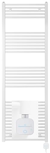 anapont Elektrischer Badheizkörper Handtuchheizkörper – Timer - Handtuchradiator, IPx5, komplett montiert – Atmosphäre & Komfort im Bad (ohne Zeitschaltuhr, 1475x600) von anapont